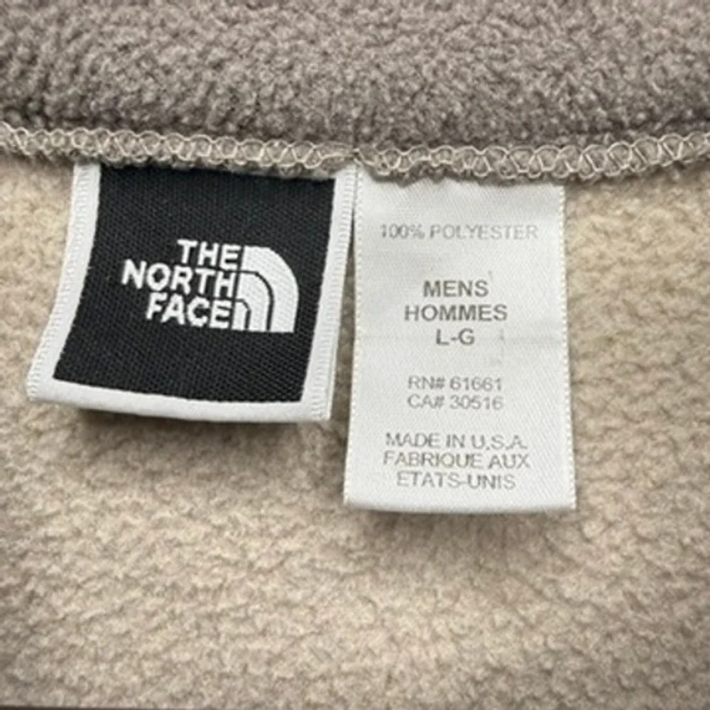 The North Face Denali Fleece Vest Regular Size L Beige Full Zip Sleeveless